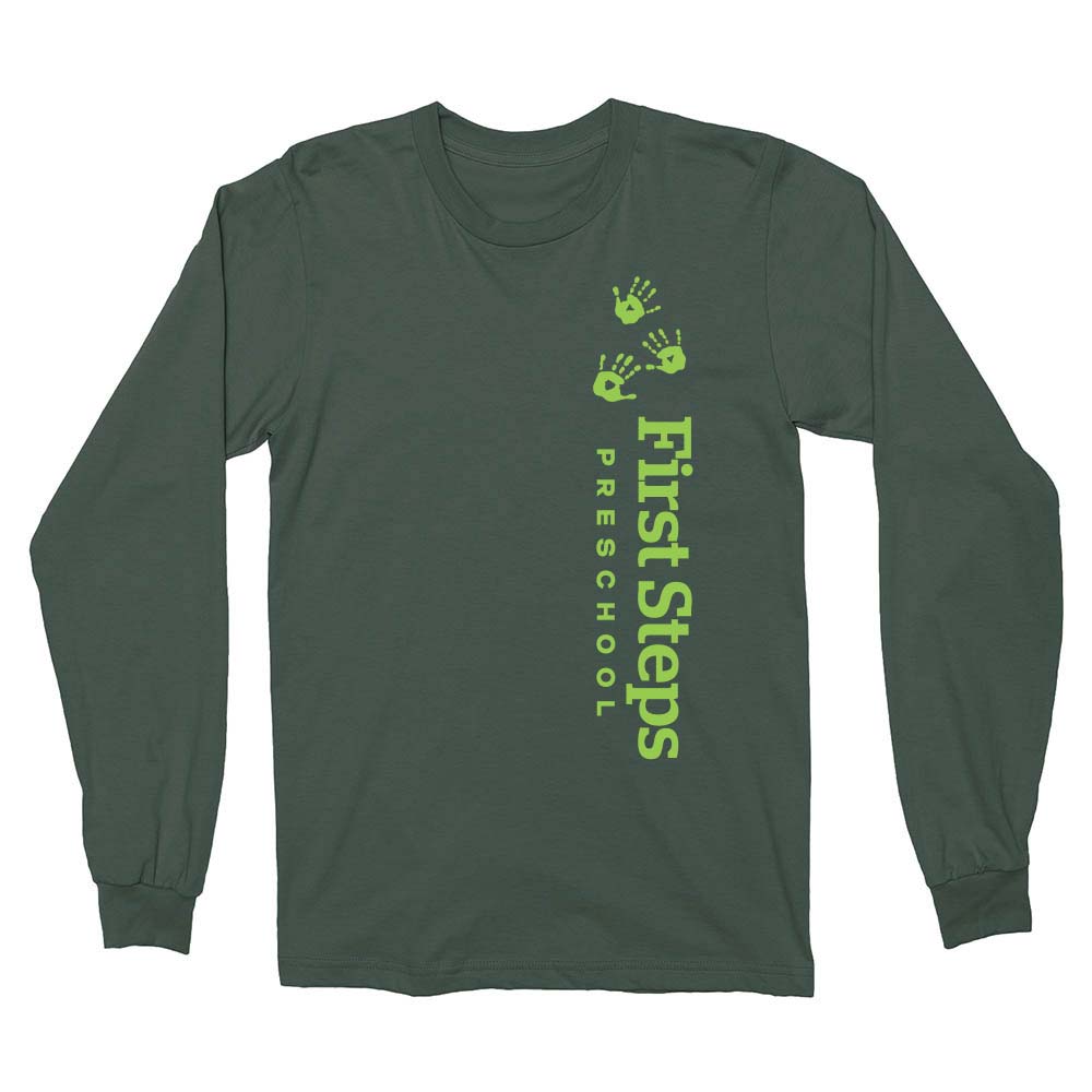 Vertical Cotton ~ Long Sleeve T-Shirt ~ First Steps Preschool