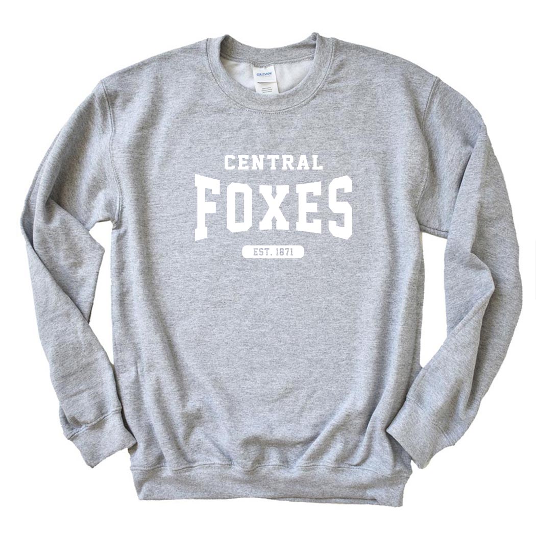 Foxes Est. 1871 ~ Crewneck Sweatshirt ~ Central Elementary School