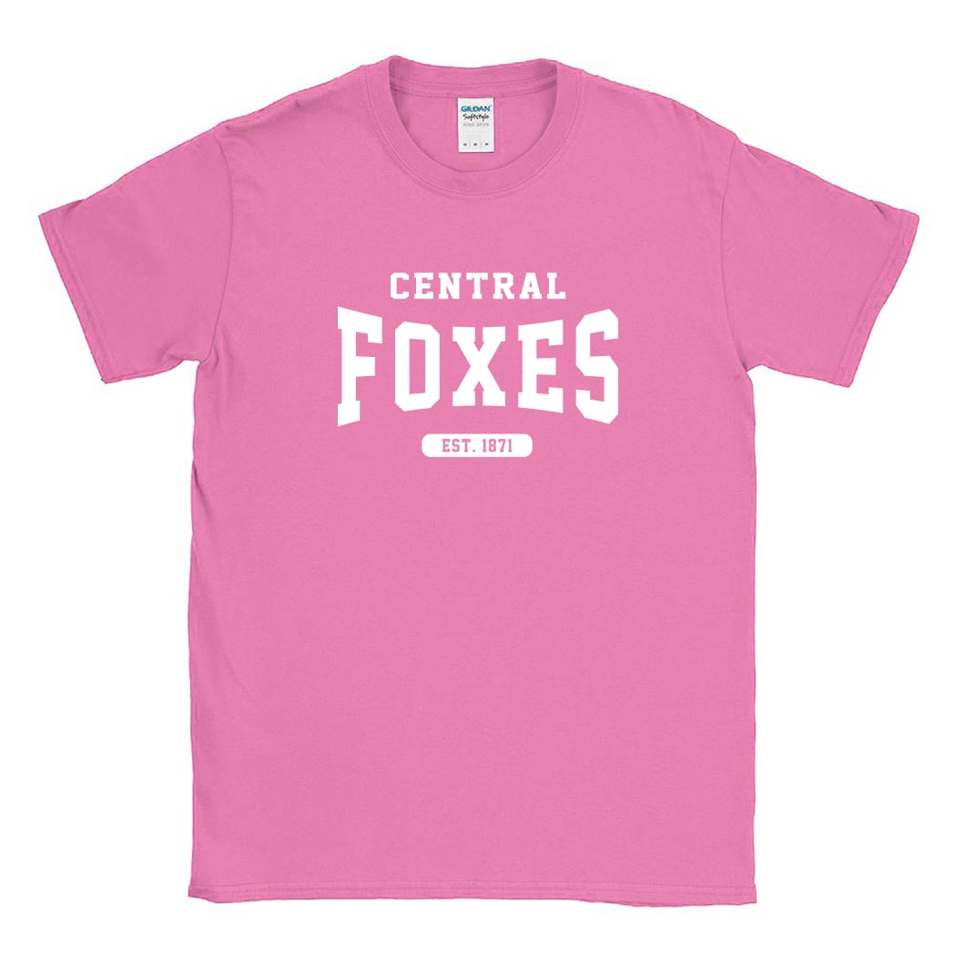 Foxes Est 1871 ~ Cotton T-Shirt ~ Central Elementary School-azalea