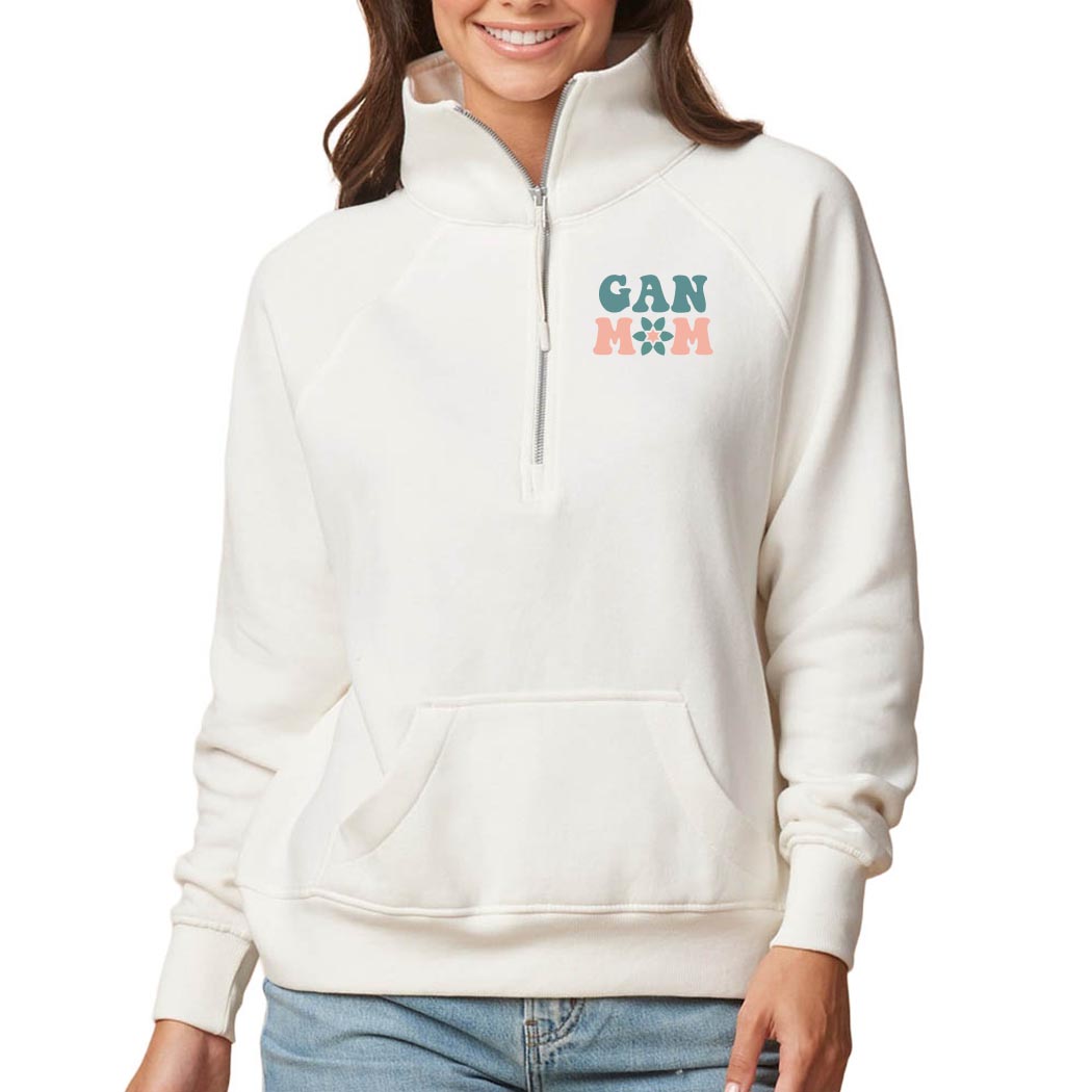 Gan Mom ~ Ladies Boxy Half Zip Fleece ~ Gan Montessori