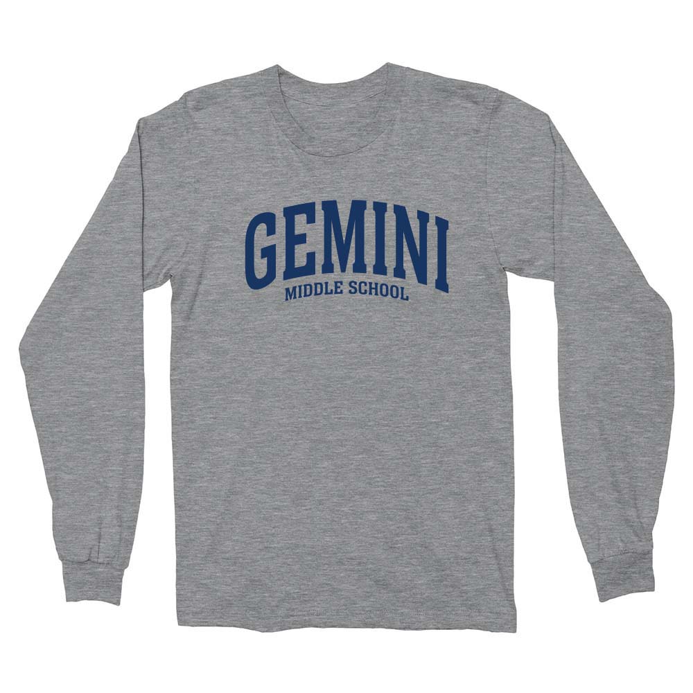 Extended Arc ~ Cotton Long Sleeve T-Shirt ~ Gemini Middle School