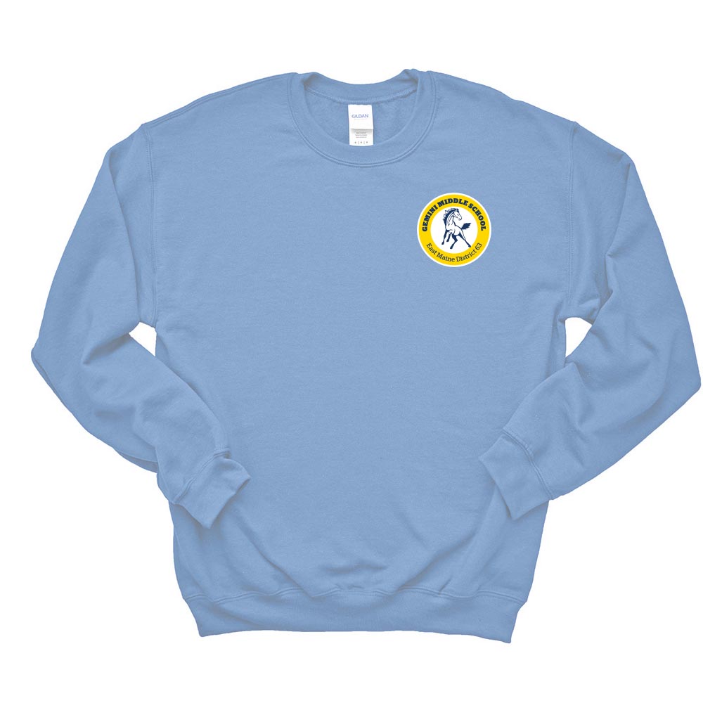 School Logo ~ Raglan Crewneck Sweatshirt ~ Gemini Middle School
