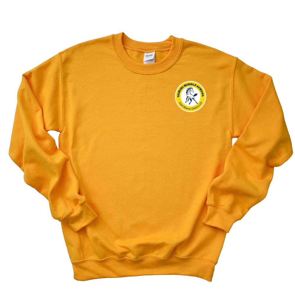 School Logo ~ Raglan Crewneck Sweatshirt ~ Gemini Middle School