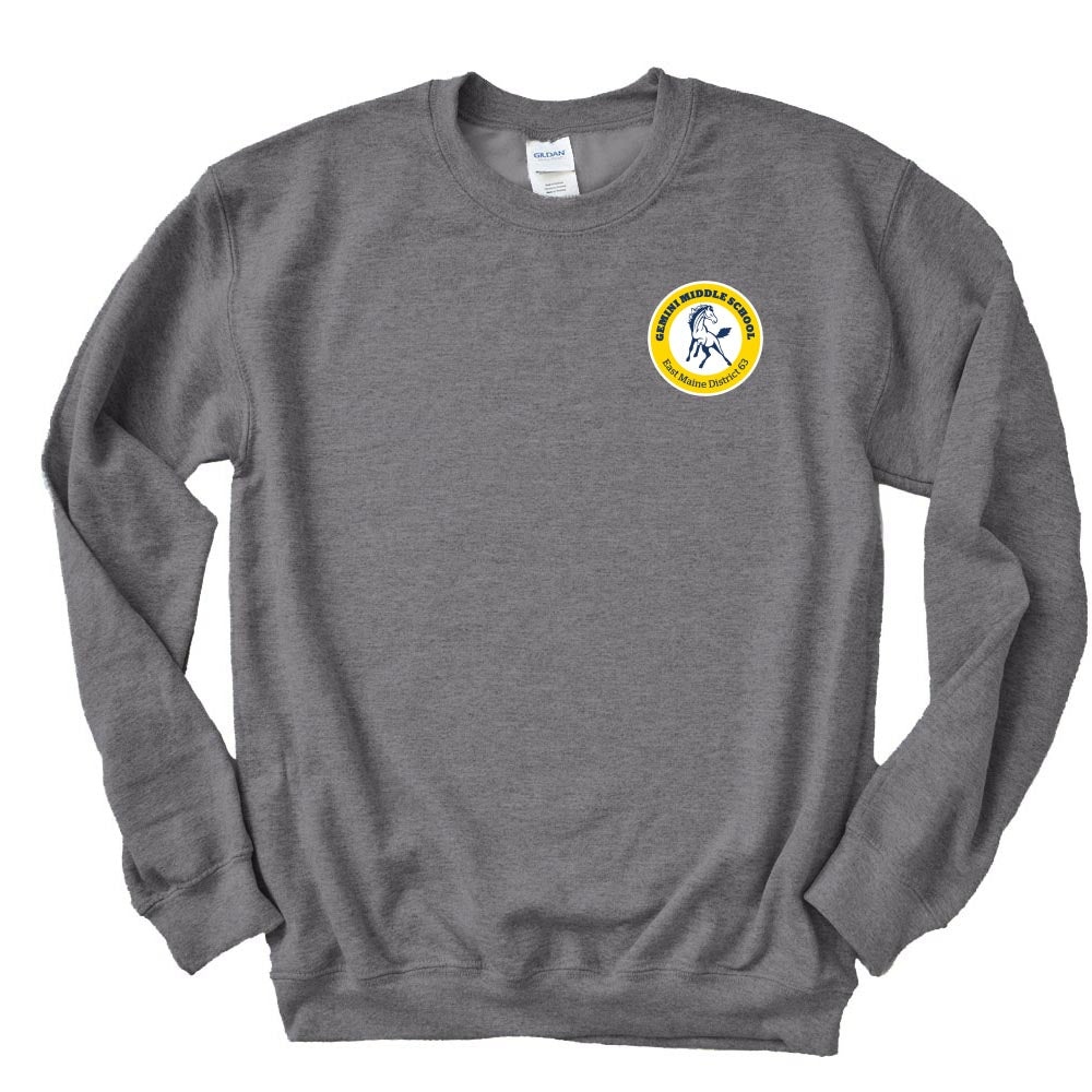 School Logo ~ Raglan Crewneck Sweatshirt ~ Gemini Middle School