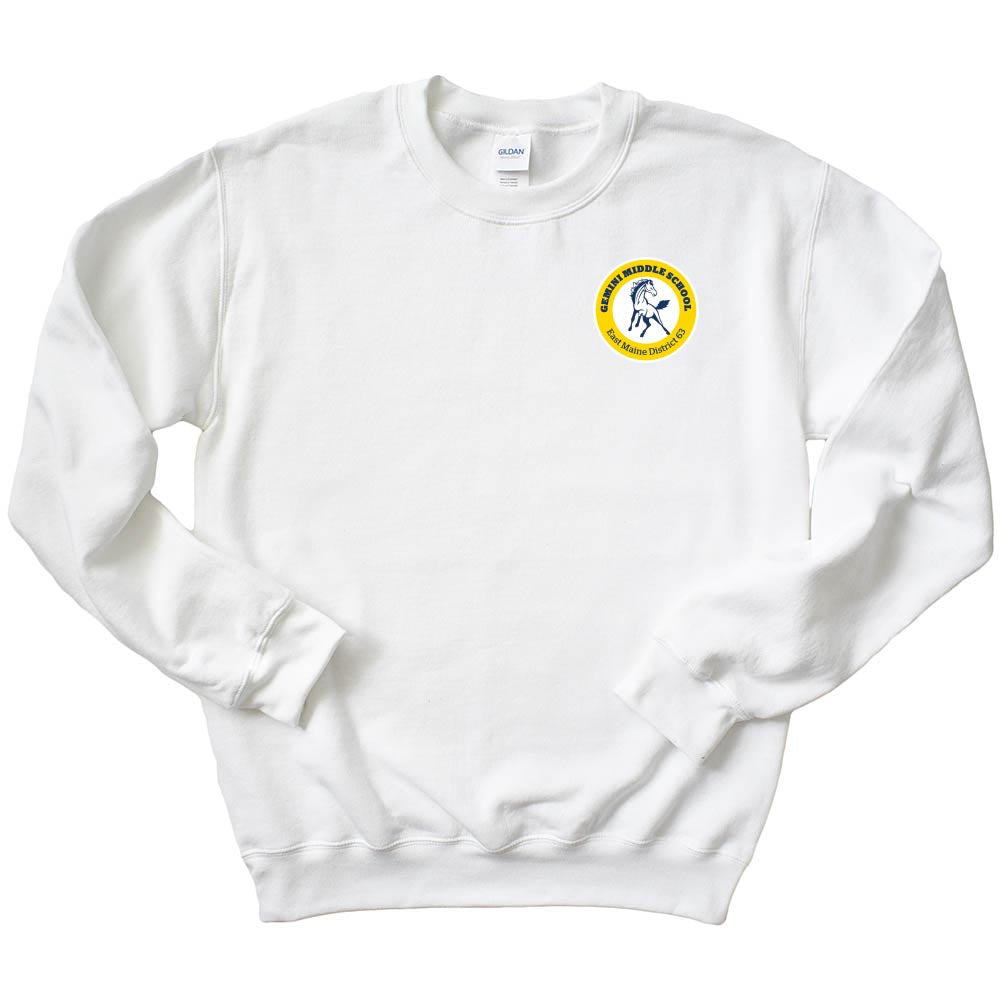 School Logo ~ Raglan Crewneck Sweatshirt ~ Gemini Middle School