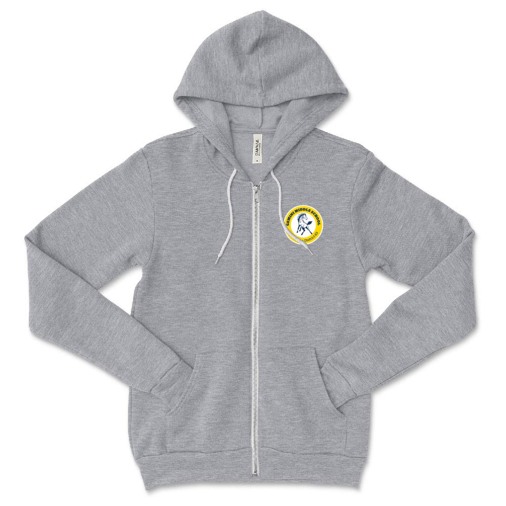 School Logo ~ Zip Hoodie ~ Gemini Middle School