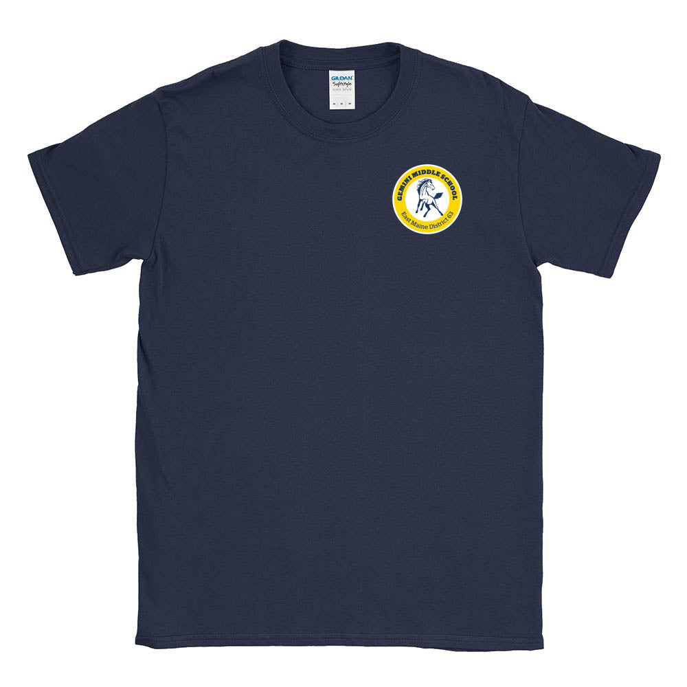 School Logo ~ Cotton T-Shirt ~ Gemini Middle School