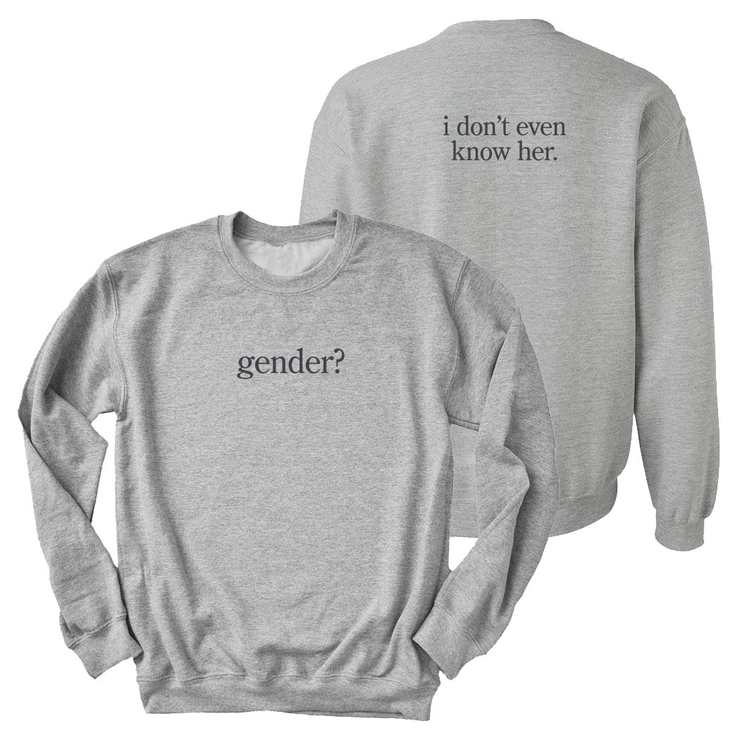 Gender? ~ Sponge Fleece Crewneck Sweatshirt ~ humanKIND