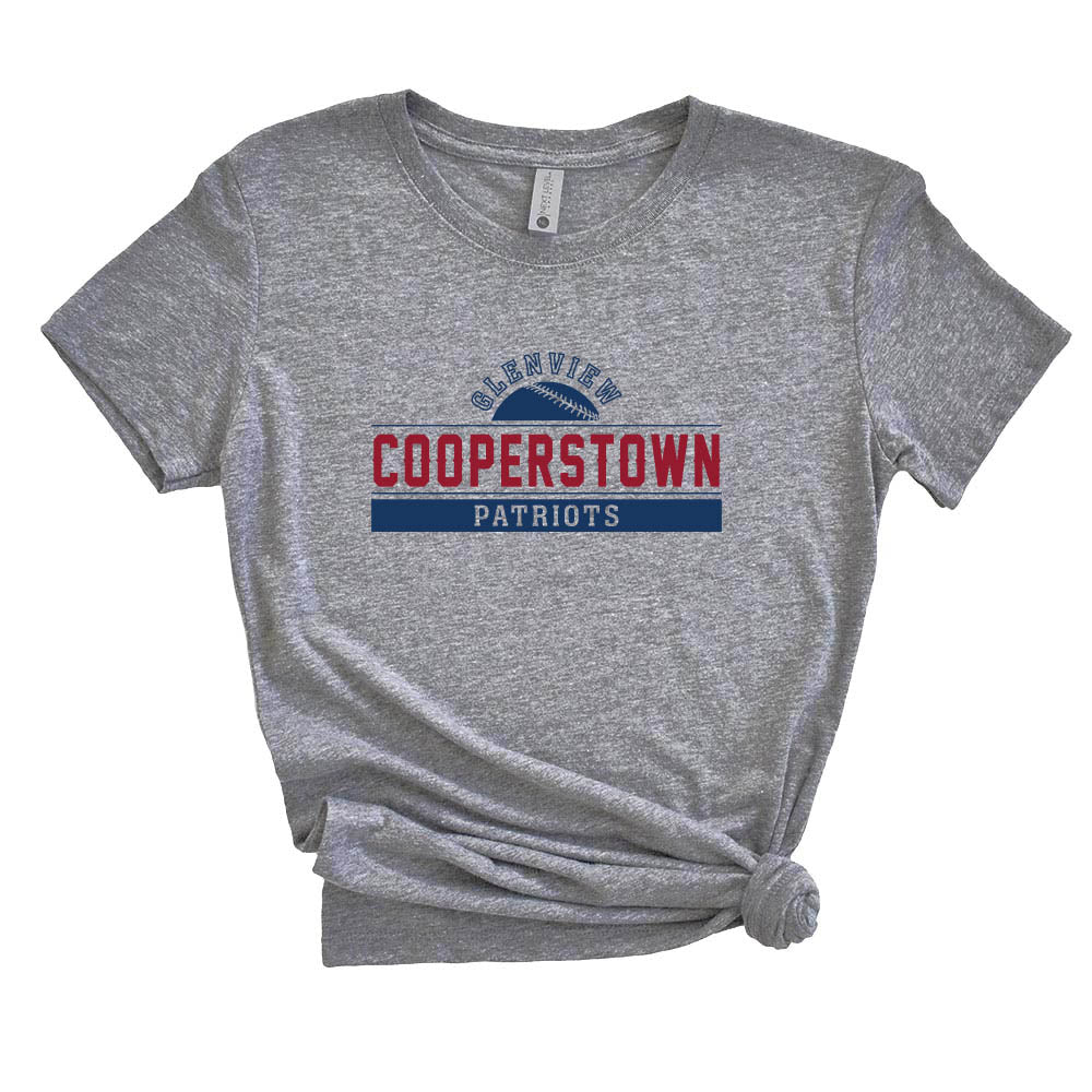 Vertical Paw Prints ~ Cotton T-Shirt ~ Washington Elementary School-heather navy