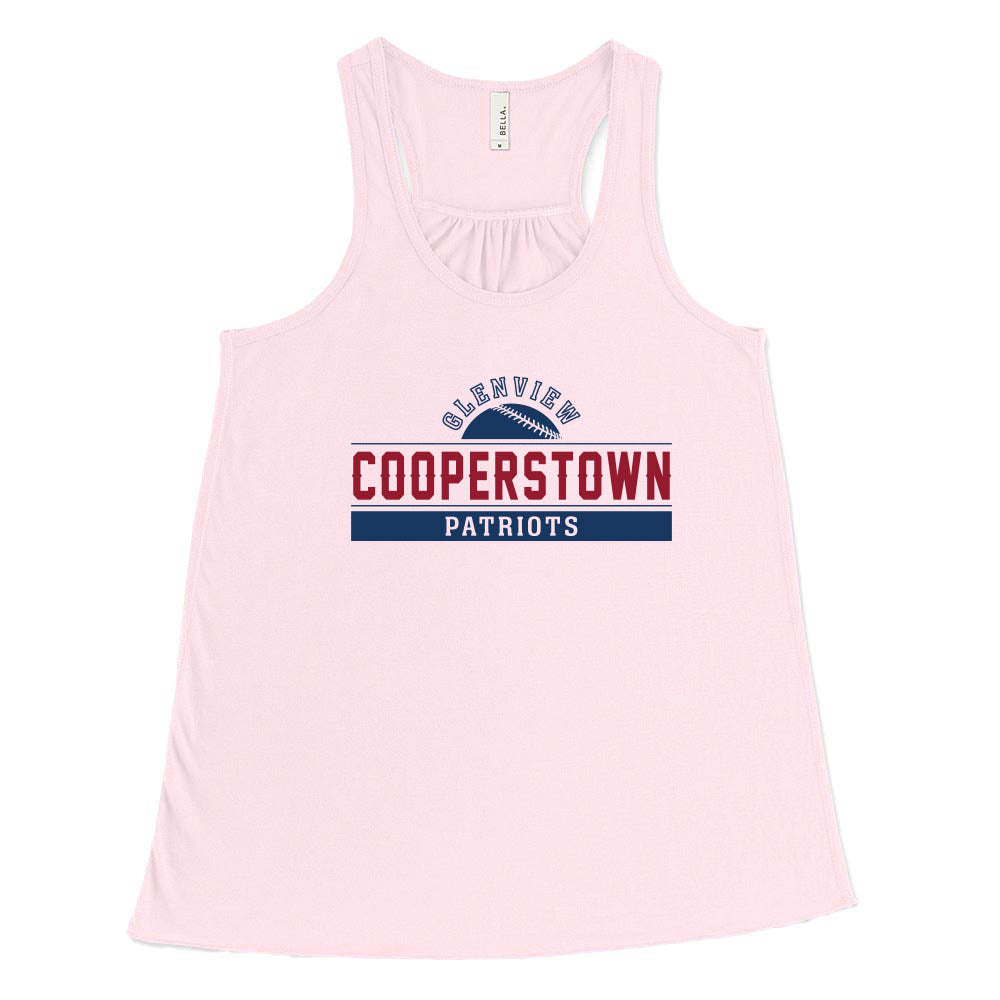 Cooperstown ~ Flowy Racerback Tank ~ Glenview Patriots
