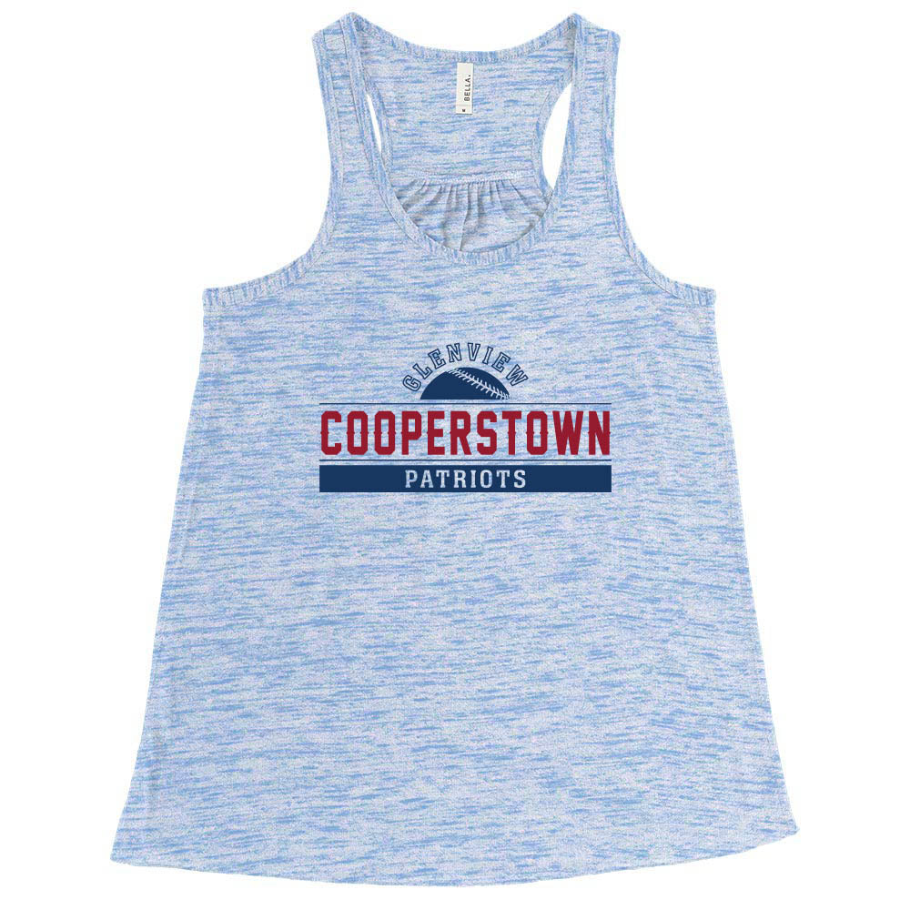 Cooperstown ~ Flowy Racerback Tank ~ Glenview Patriots