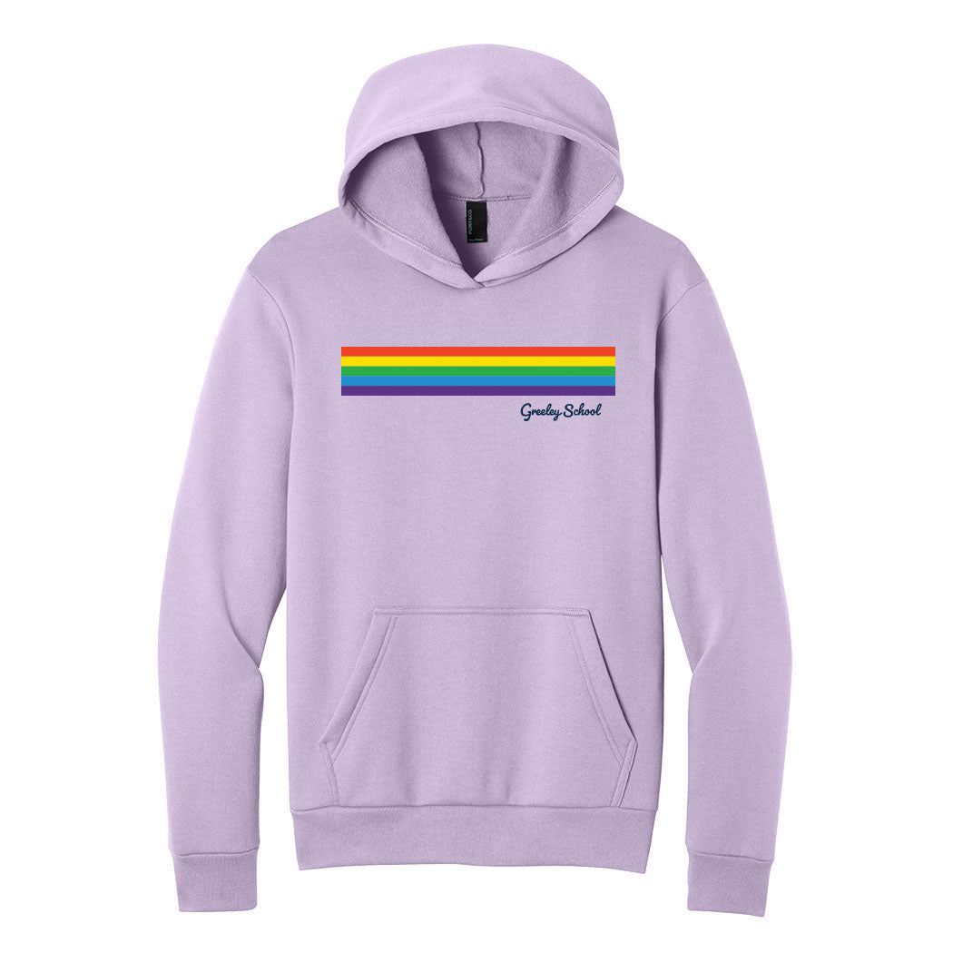 Greeley Rainbow ~ Adult Lightweight Hoodie ~ Greeley Elementary School-lavender