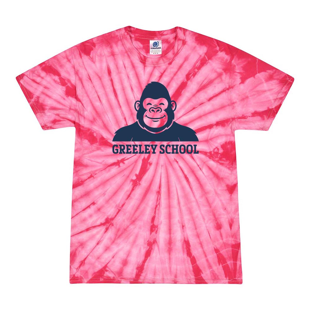 Greeley Smiling Gorilla ~ Tie-Dye T-Shirt ~ Greeley Elementary School