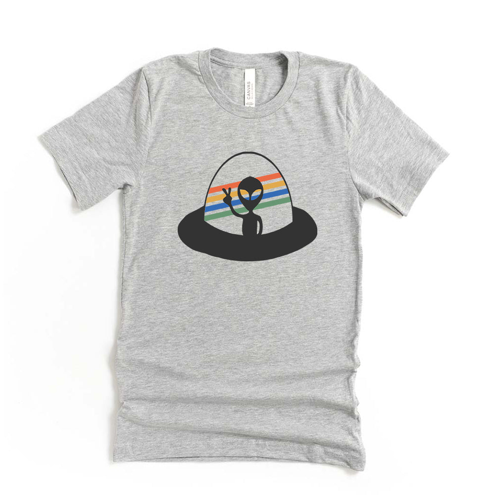Alien UFO Stripes ~ Jersey Short Sleeve T-Shirt ~ humanKIND
