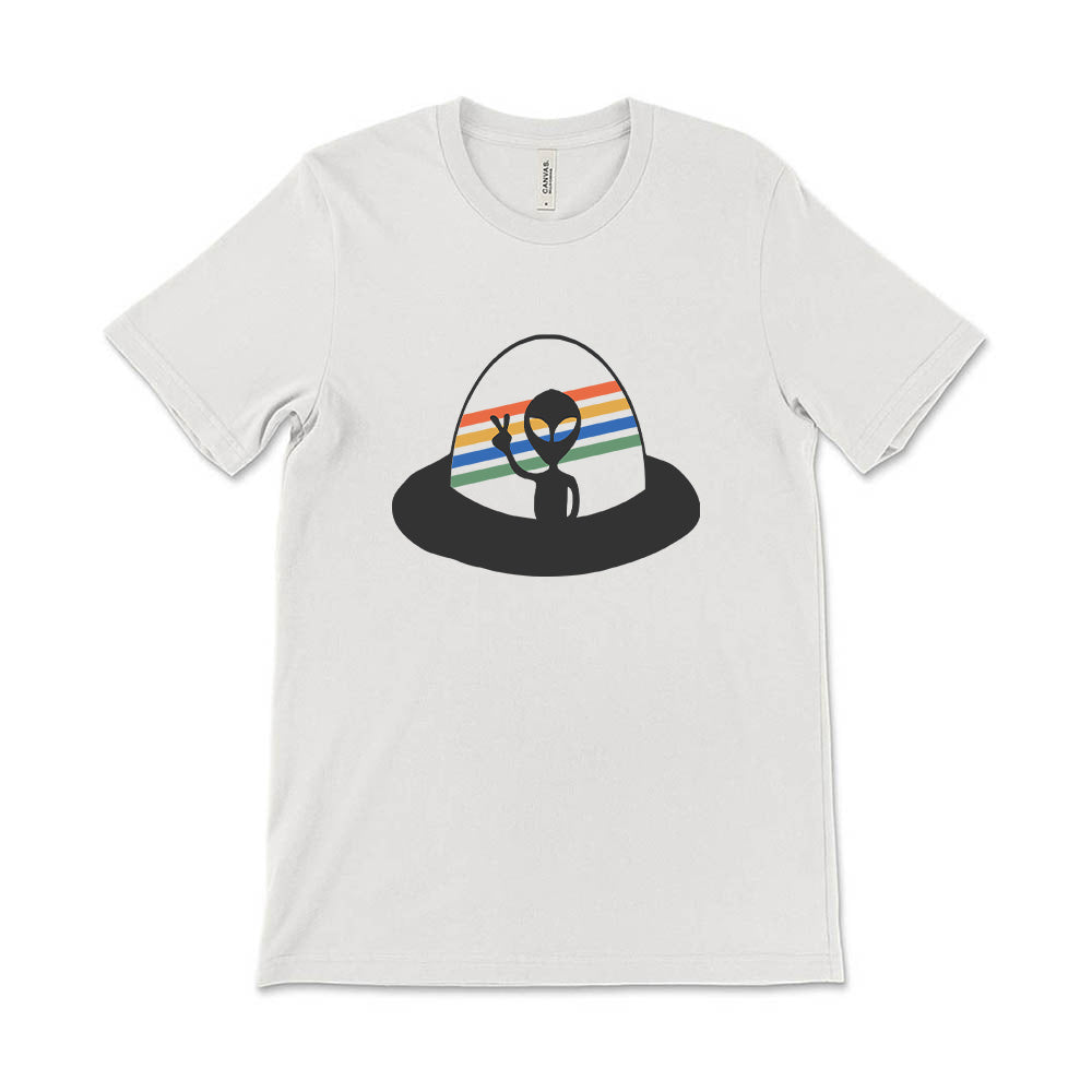 Alien UFO Stripes ~ Jersey Short Sleeve T-Shirt ~ humanKIND