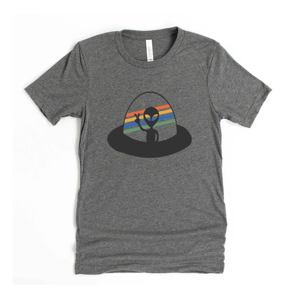 Alien UFO Stripes ~ Jersey Short Sleeve T-Shirt ~ humanKIND