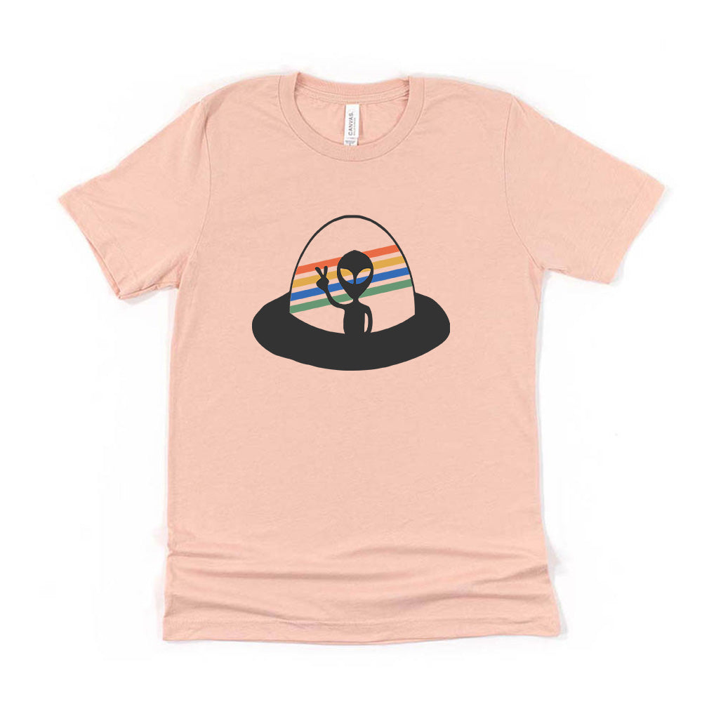 Alien UFO Stripes ~ Jersey Short Sleeve T-Shirt ~ humanKIND