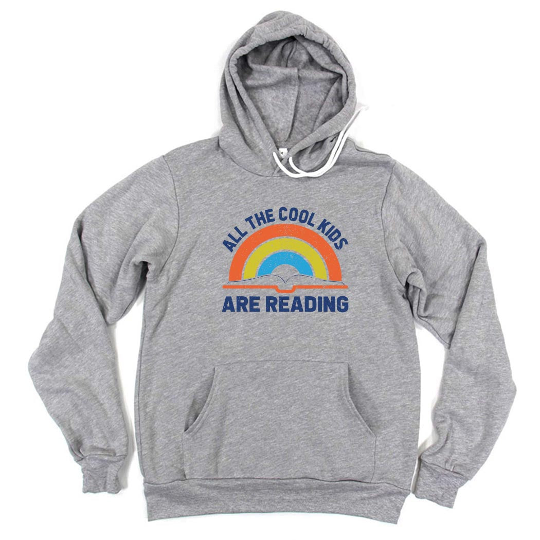 All The Cool Kids Are Reading ~ Unisex Hoodie-athletic heather