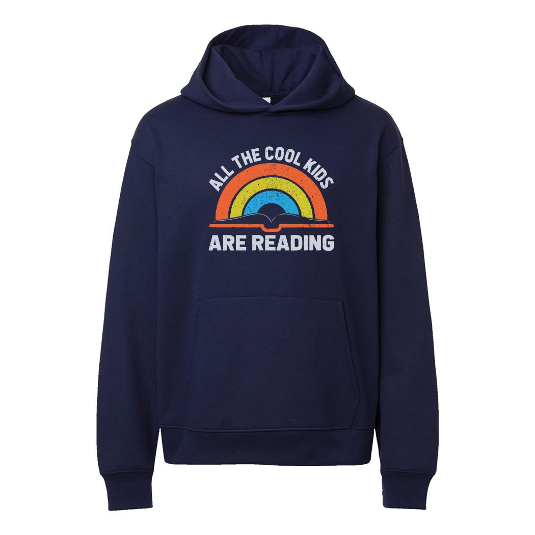 All The Cool Kids Are Reading ~ Unisex Hoodie-navy