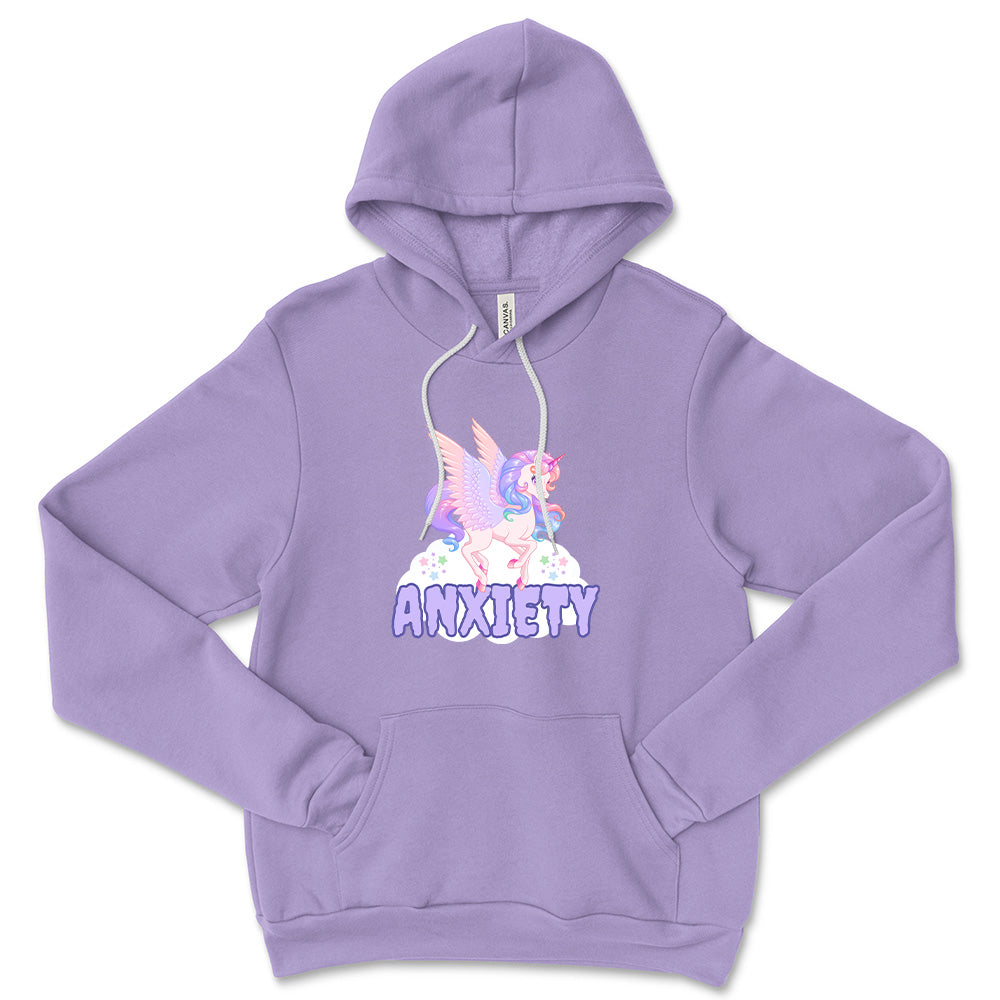 Anxiety Unicorn ~ Sponge Fleece Pullover Hoodie ~ humanKIND