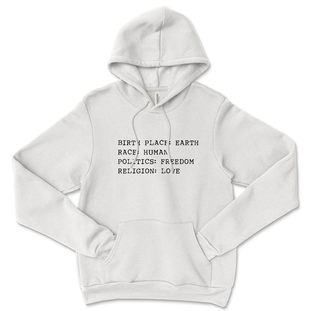 Birthplace: Earth ~ Hoodie ~ humanKIND