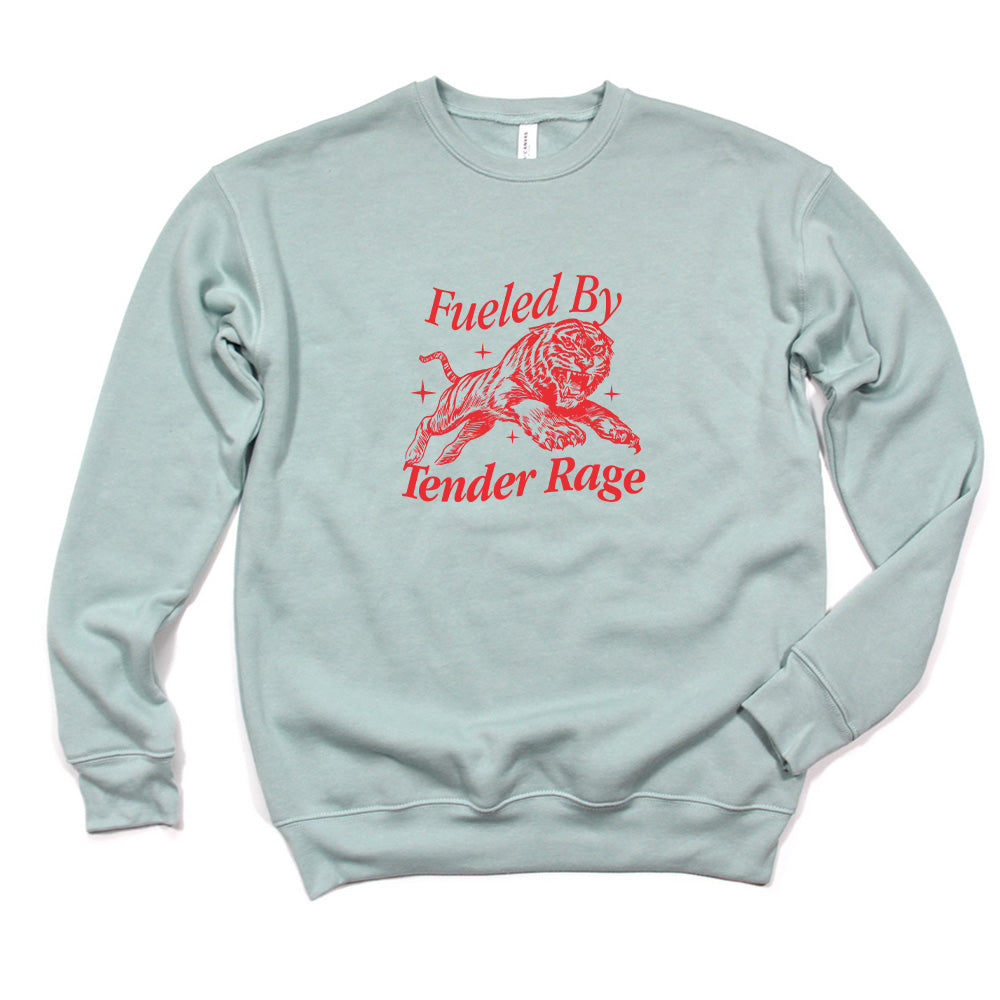 Fueled By Tender Rage ~ Drop Shoulder Crewneck Sweatshirt ~humanKIND