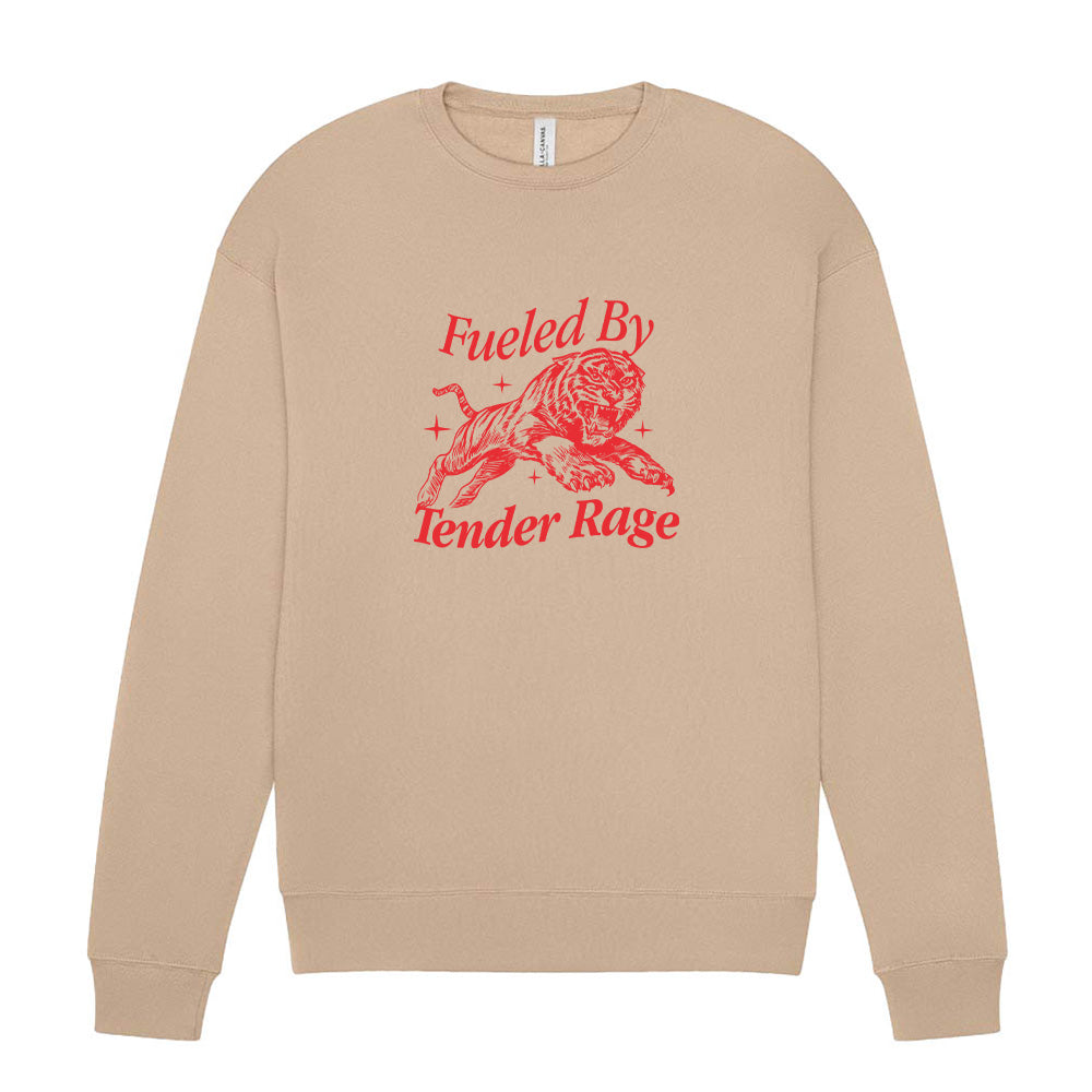 Fueled By Tender Rage ~ Drop Shoulder Crewneck Sweatshirt ~humanKIND