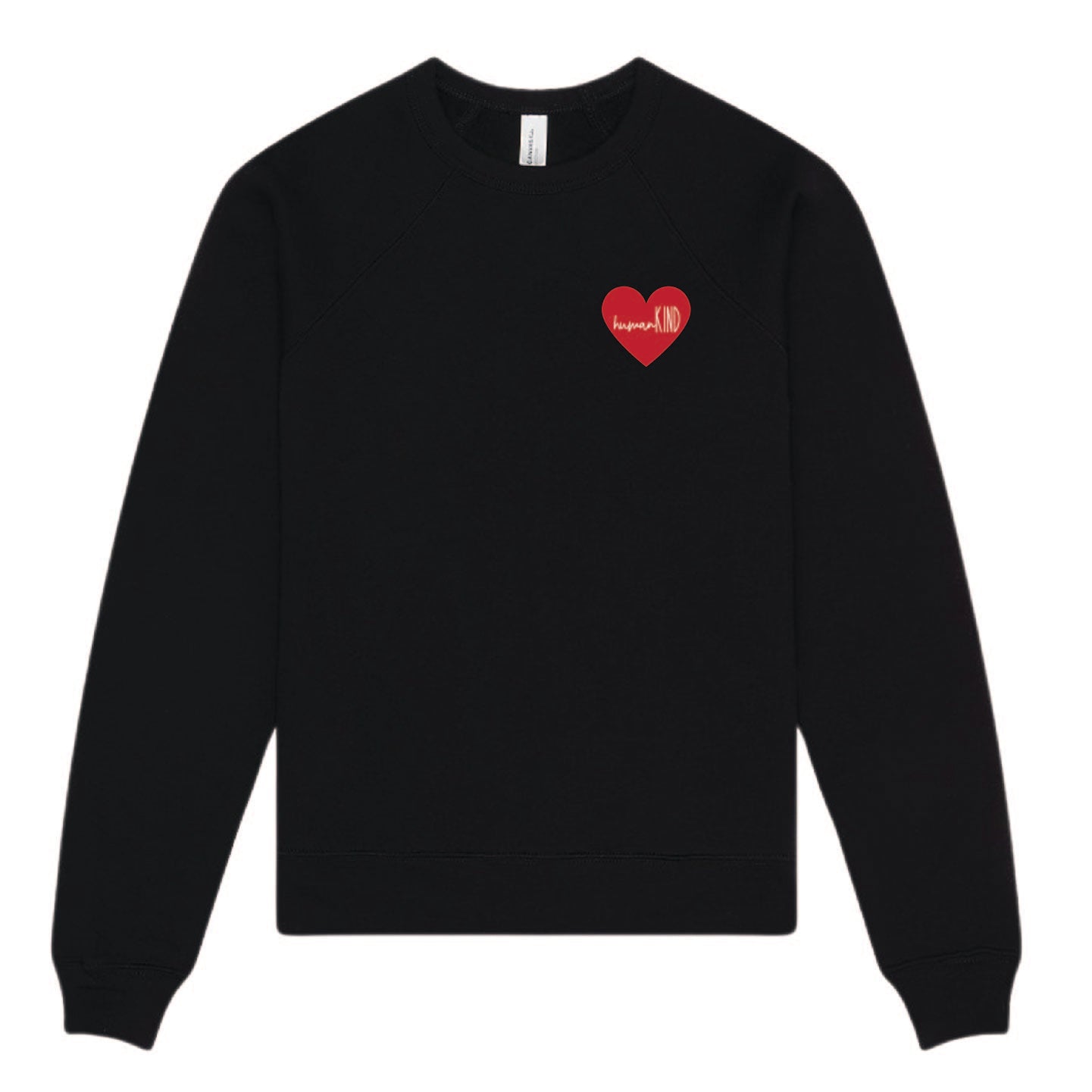 Heartfelt ~ Youth Raglan Sponge Fleece Crewneck Sweatshirt ~ humanKIND