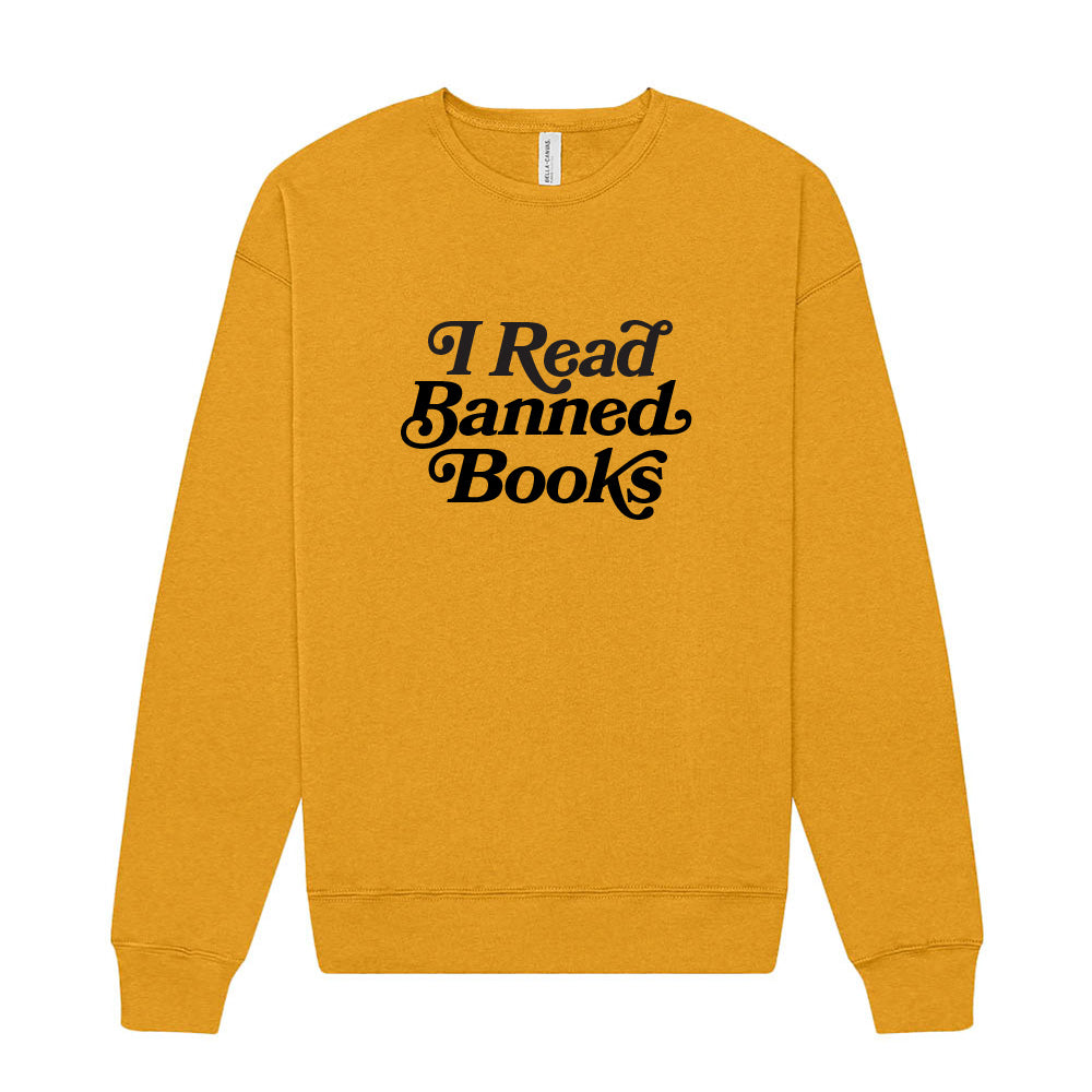 I Read Banned Books ~ Drop Shoulder Crewneck Sweatshirt ~ humanKIND