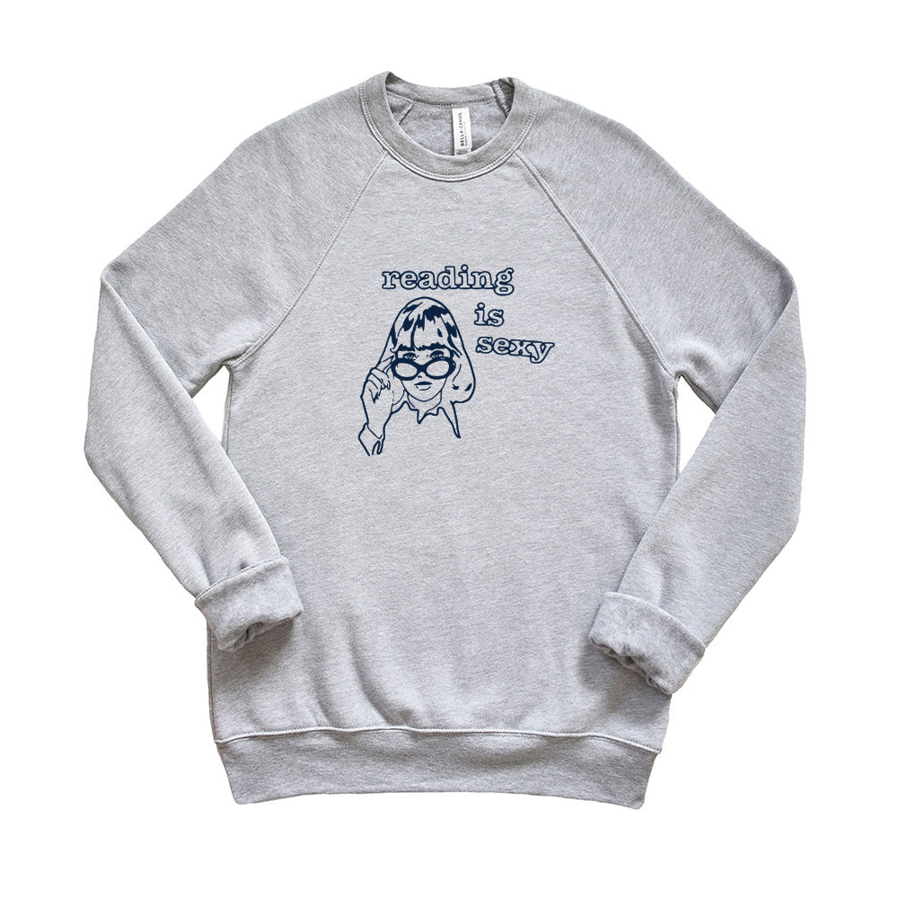 Reading Is Sexy ~ Raglan Sponge Fleece Crewneck Sweatshirt ~ humanKIND