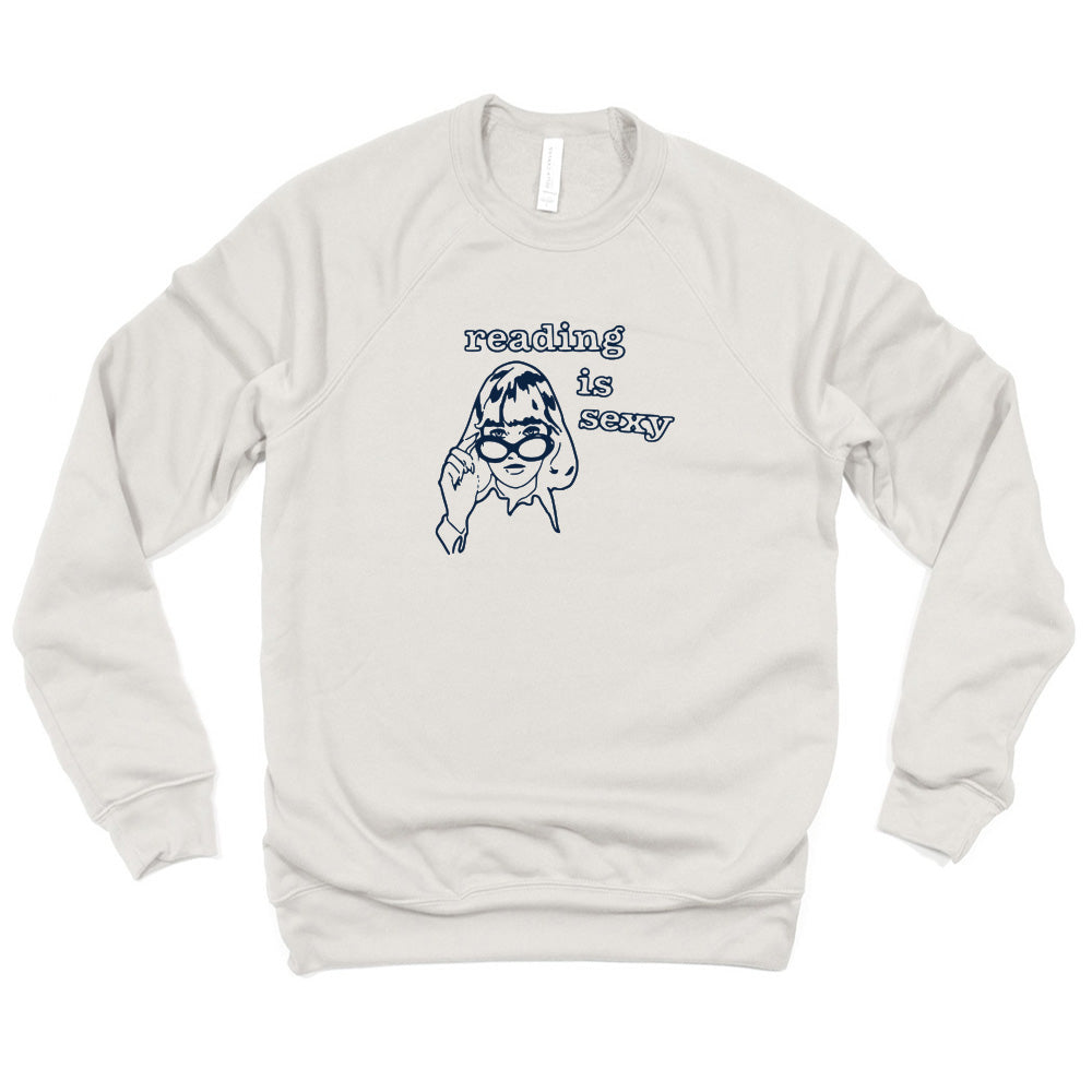 Reading Is Sexy ~ Raglan Sponge Fleece Crewneck Sweatshirt ~ humanKIND
