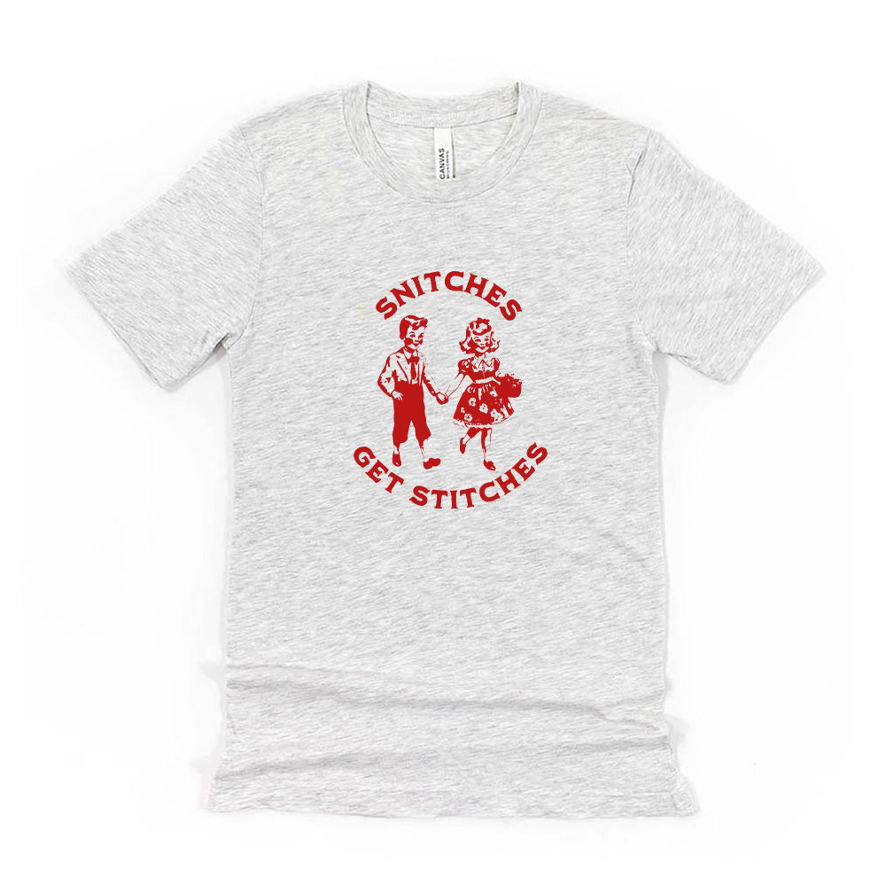 Snitches Get Stitches ~ Jersey T-Shirt ~ humanKIND