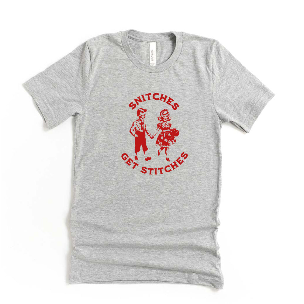 Snitches Get Stitches ~ Jersey T-Shirt ~ humanKIND