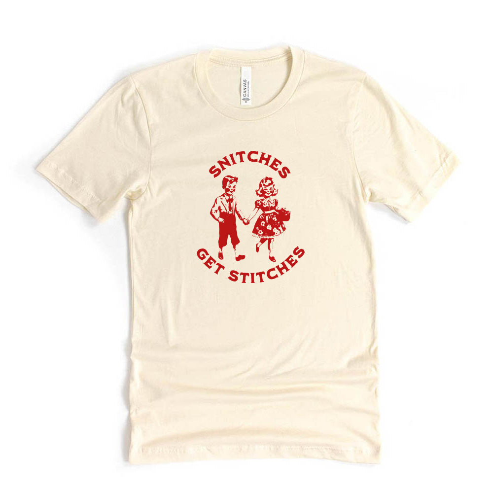 Snitches Get Stitches ~ Jersey T-Shirt ~ humanKIND