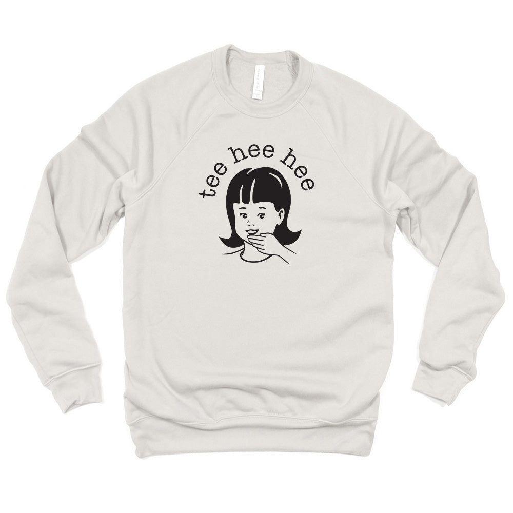 TeeHeeHee Custom Co. Logo ~ Adult Raglan Sponge Fleece Crewneck Sweatshirt ~ humanKIND