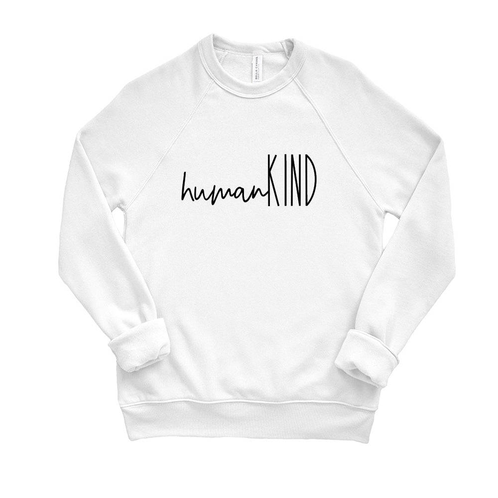 humanKIND Logo ~ Youth Raglan Crewneck Sweatshirt ~ humanKIND