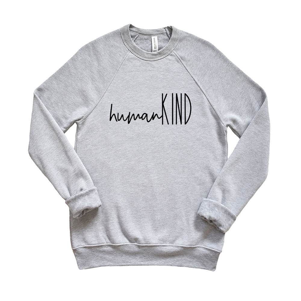 Humankind Logo ~ Raglan Sponge Fleece Crewneck Sweatshirt ~ humanKIND