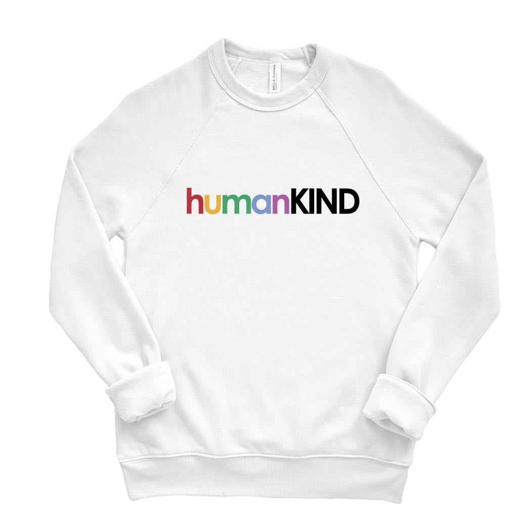 humanKIND pride ~ Raglan Sponge Fleece Crewneck Sweatshirt ~ humanKIND