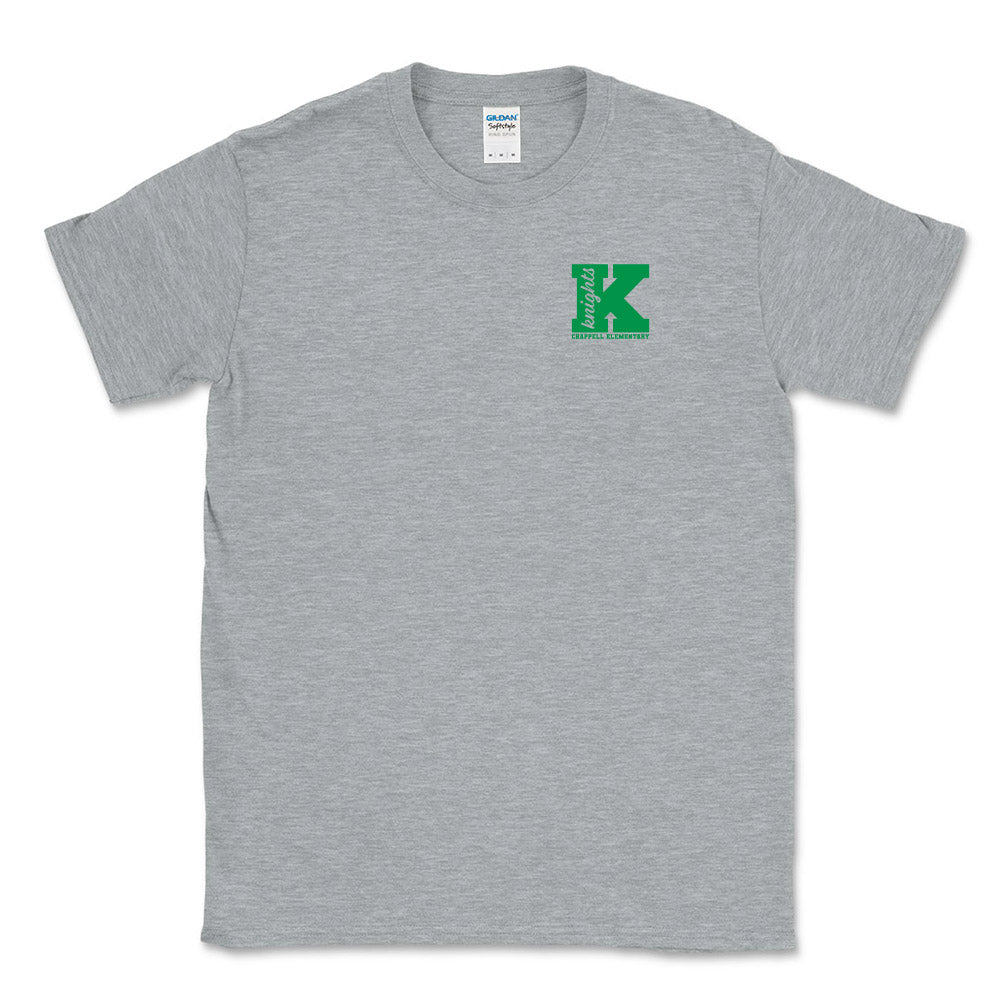 Initial Script ~ Cotton T-Shirt ~ Chappell Elementary School