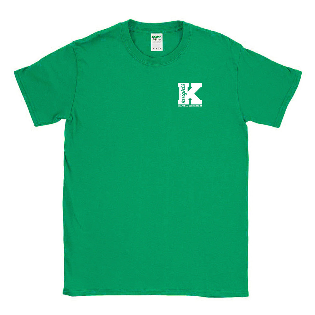 Initial Script ~ Cotton T-Shirt ~ Chappell Elementary School