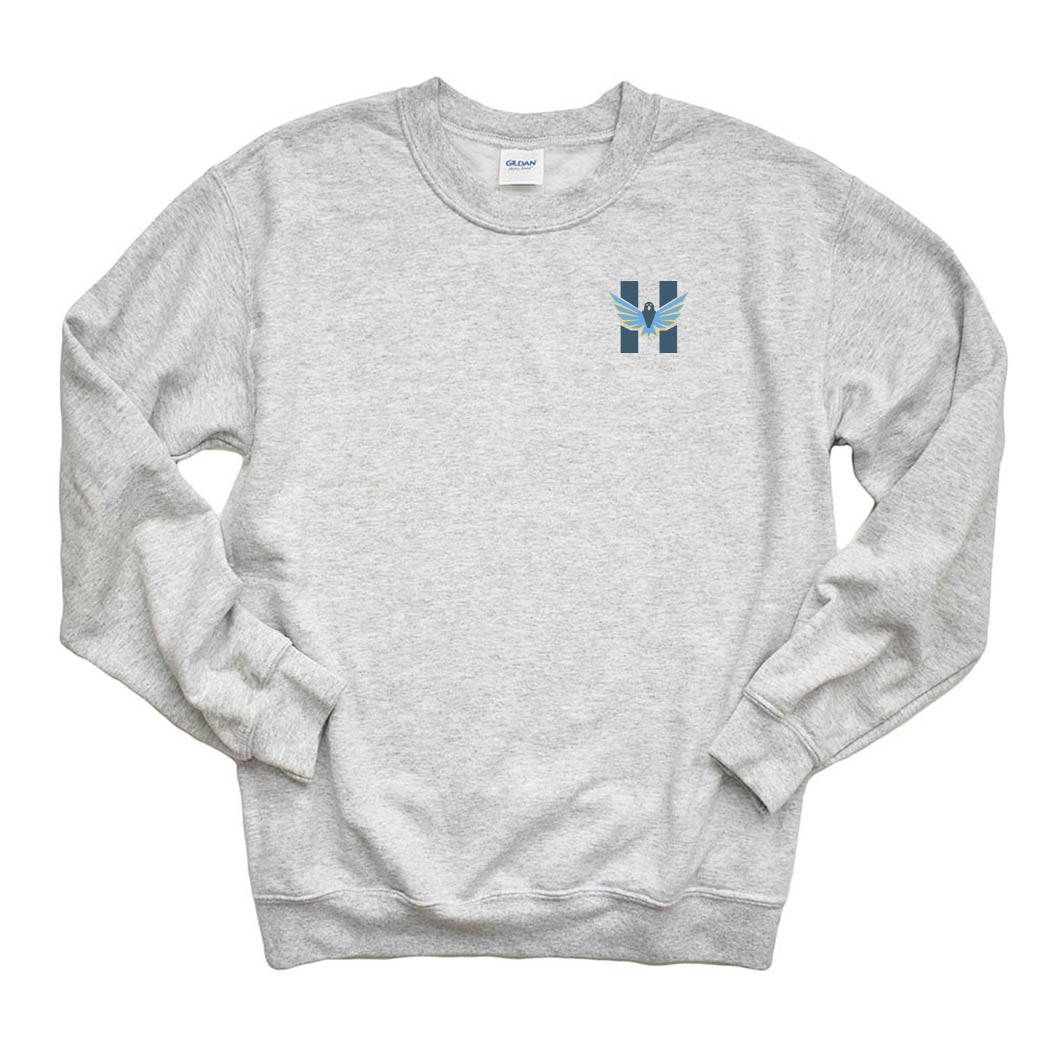Logo H ~ Crewneck Sweatshirt ~ Highcrest Middle School-ash