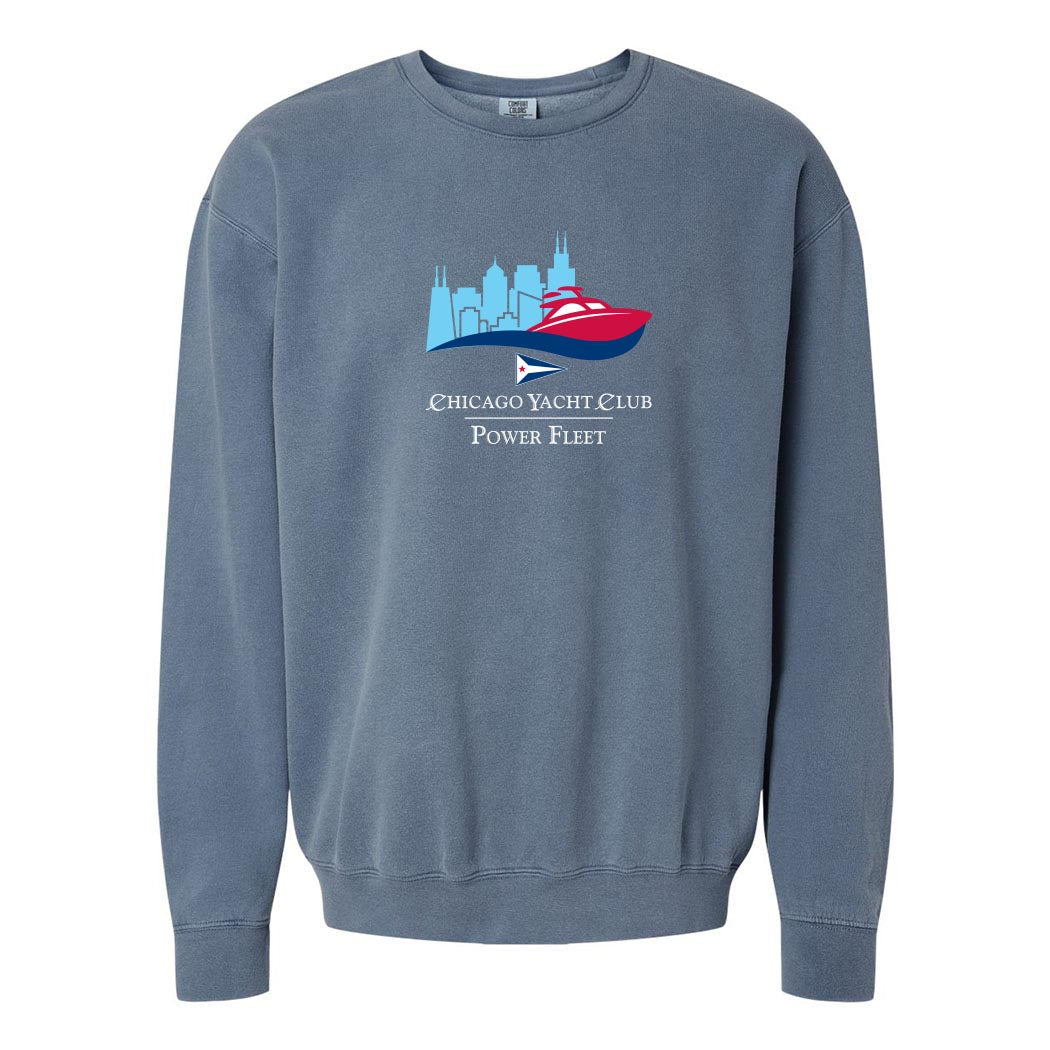 Logo - Power Fleet ~ Lightweight Crewneck Sweatshirt ~ Chicago Yacht Club