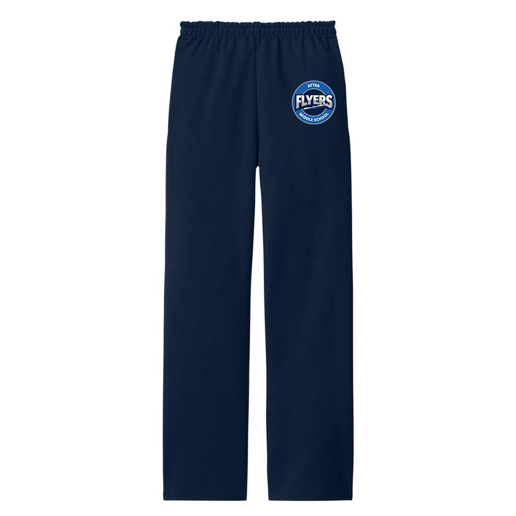 Logo ~ Open Bottom Sweatpants ~ Attea Middle School