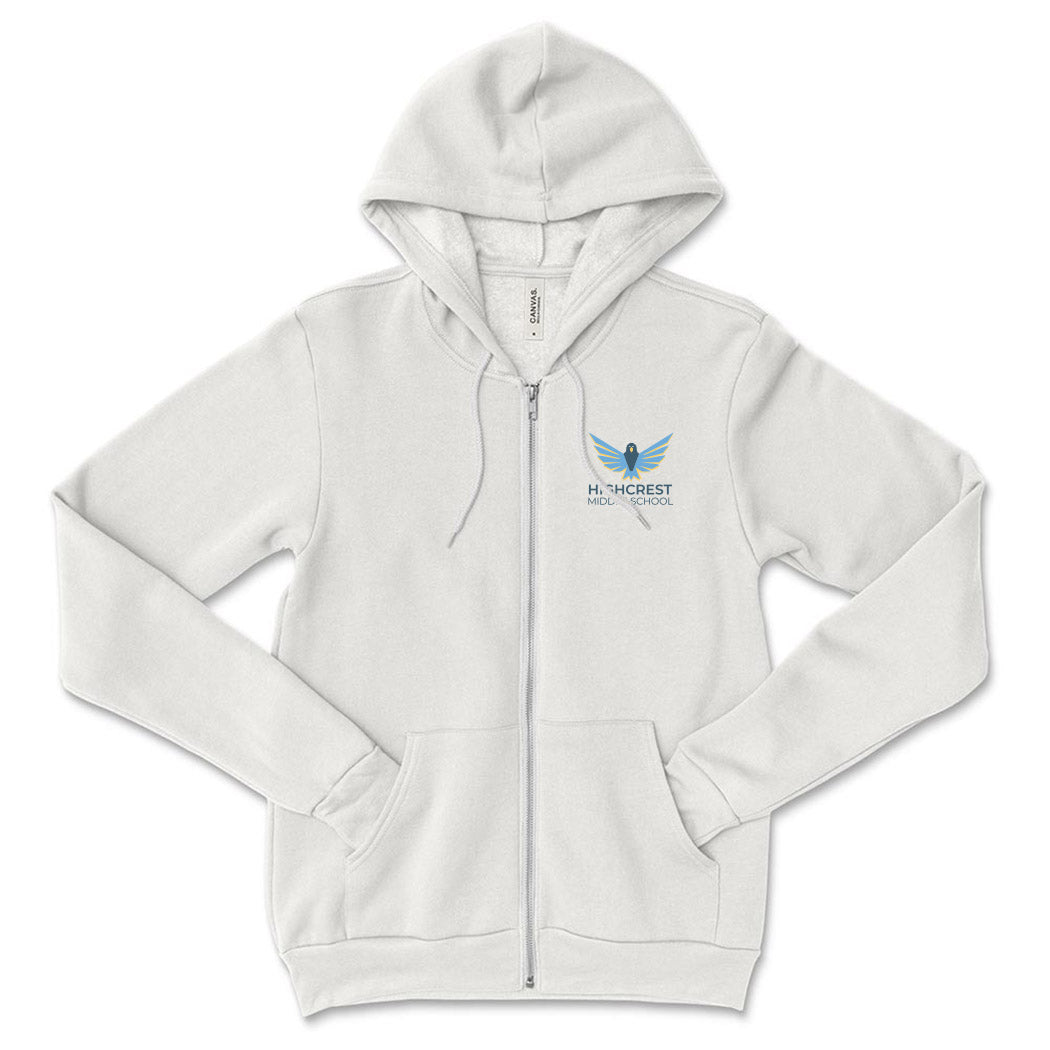 Logo - Highcrest Middle School ~ Sponge Fleece Zip Hoodie ~ Highcrest Middle School
