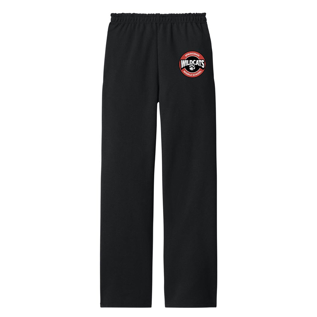 Logo ~ Open Bottom Sweatpants ~ Springman Middle School