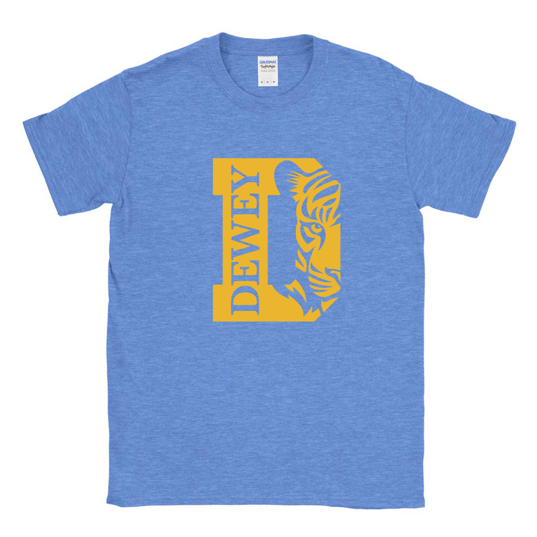 Tiger Stamp ~ Cotton T-Shirt ~ Dewey Elementary School