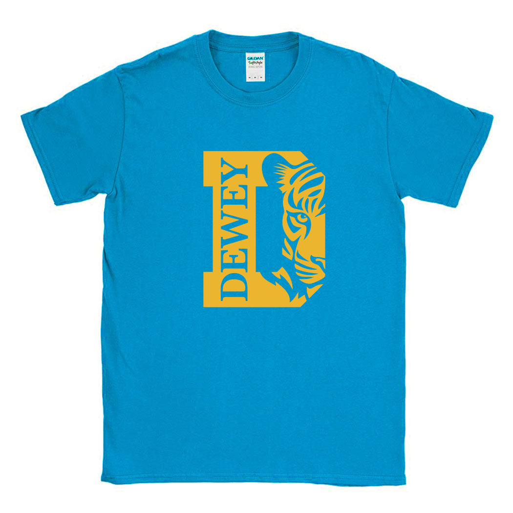 Tiger Stamp ~ Cotton T-Shirt ~ Dewey Elementary School