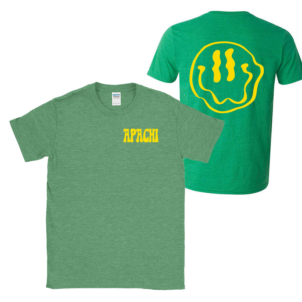 MELTED SMILEY TEE ~ APACHI DAY CAMP ~ adult ~ classic unisex fit