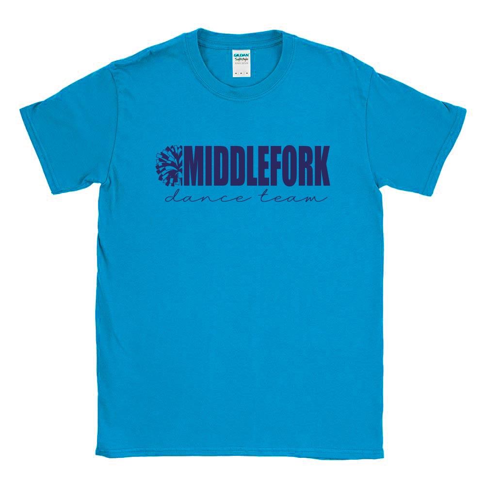 Middlefork Dance ~ Cotton T-Shirt ~ Middlefork Dancing Dolphins