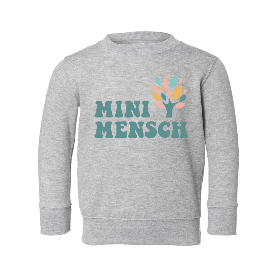Mini Mensch ~ Toddler Crewneck Sweatshirt ~ Gan Montessori-heather